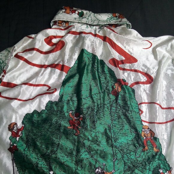 Vintage Monticello Mountain Climbers Disco Polyester Button Shirt - Picture 8 of 8